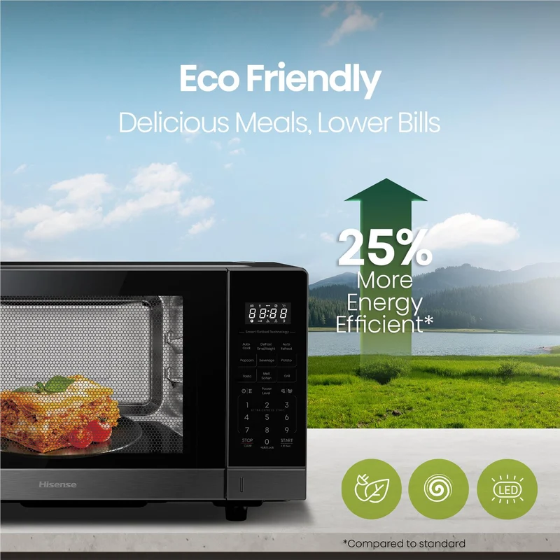 Hisense HMBS3010PFG 30L Flatbed Microwave with Grill Function (Platinum Grey)