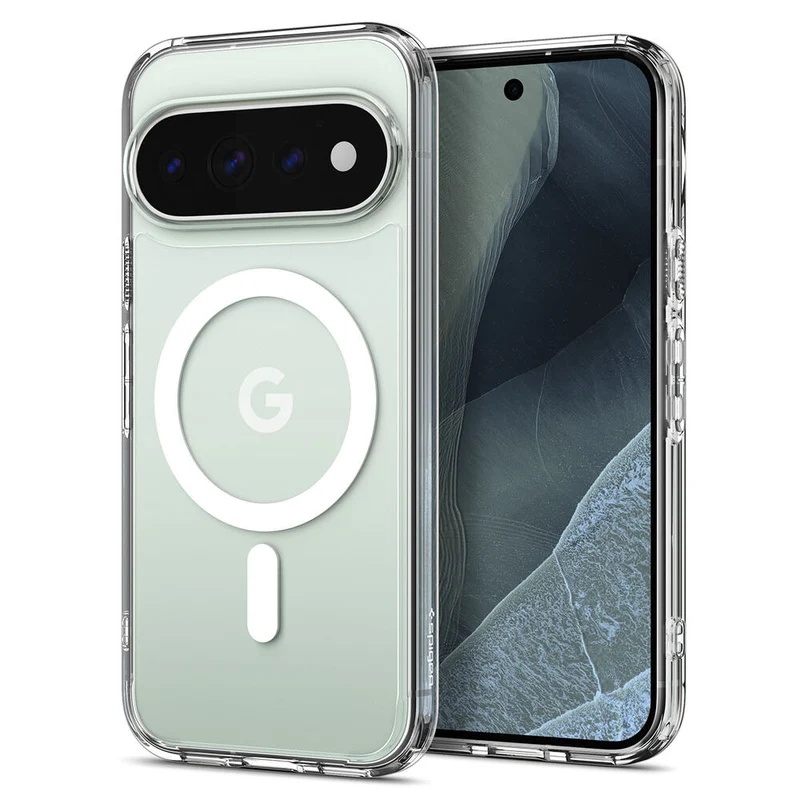 Spigen Google Pixel 11 Pro XL Ultra Hybrid (MagFit) Case (Clear Case / White Ring)