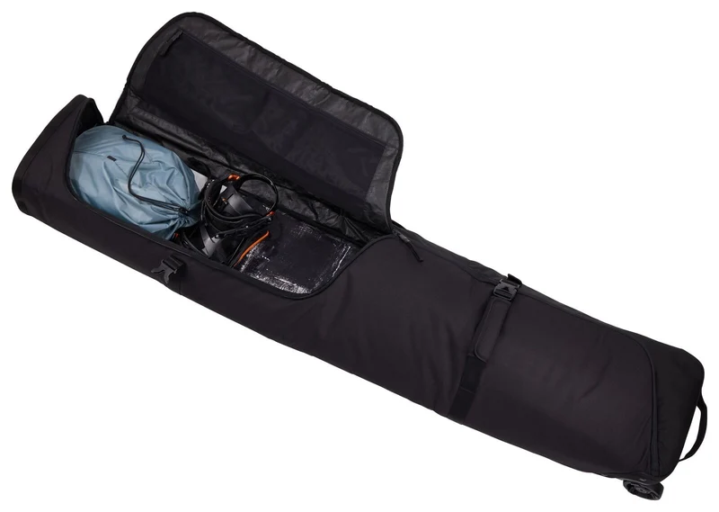 THULE 165cm RoundTrip Snowboard Roller Padded Bag Holds 2 Boards & Boots in Black