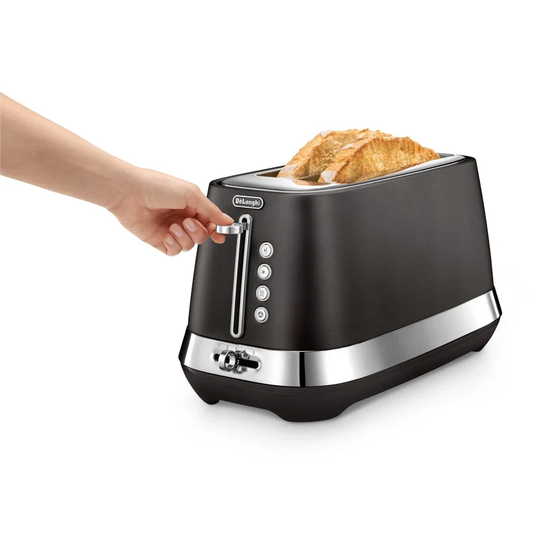 De'Longhi Diadema 2 Slice Long Slot Toaster (Onyx Black)