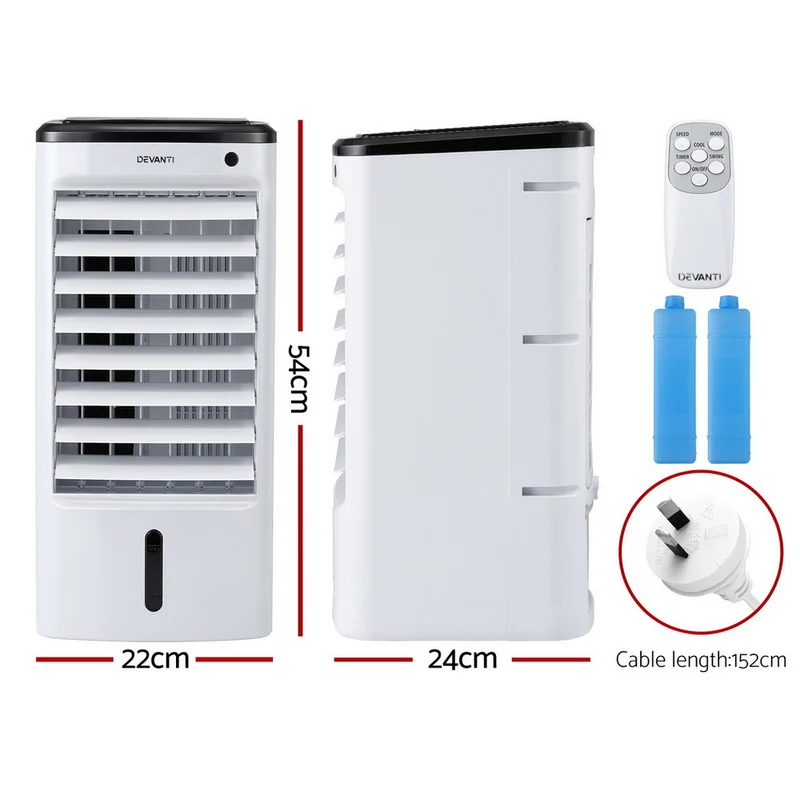 Devanti Evaporative Air Cooler Conditioner with Remote 4L