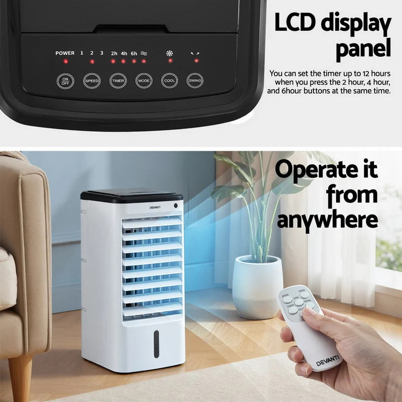 Devanti Evaporative Air Cooler Conditioner with Remote 4L