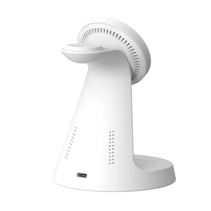 Laser 3 in 1 Wireless Charging Stand for Phone and Watch (White)