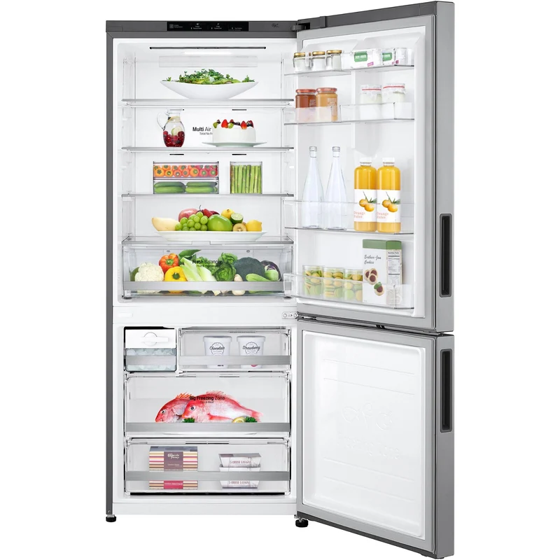 LG GB-455PL 420L Bottom Mount Fridge (Stainless Steel)