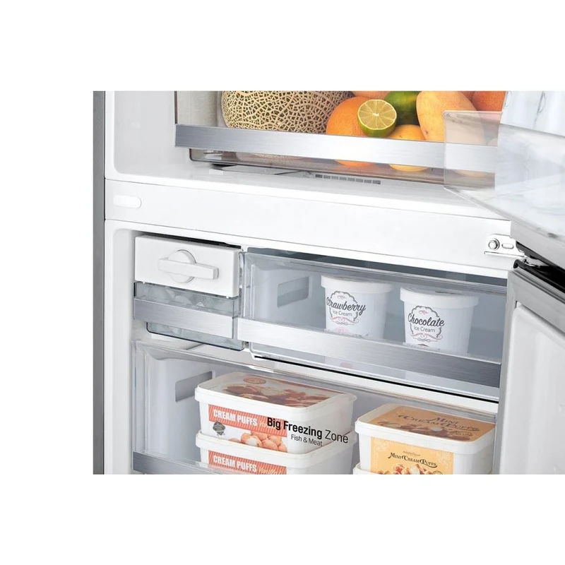 LG GB-455PL 420L Bottom Mount Fridge (Stainless Steel)