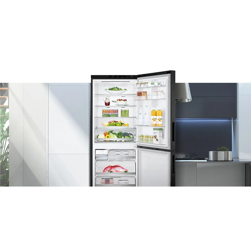 LG GB-455PL 420L Bottom Mount Fridge (Stainless Steel)