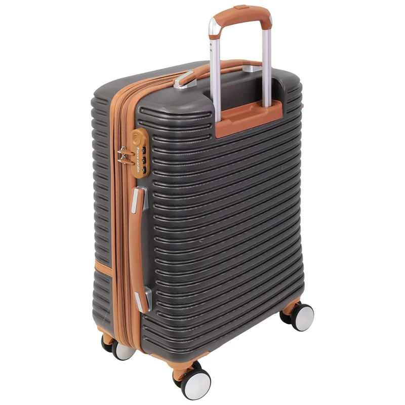 Pierre Cardin Cabin Hard-Shell Suitcase Travel Luggage 54cm Charcoal