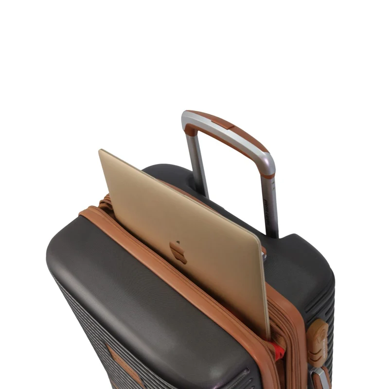 Pierre Cardin Cabin Hard-Shell Suitcase Travel Luggage 54cm Charcoal
