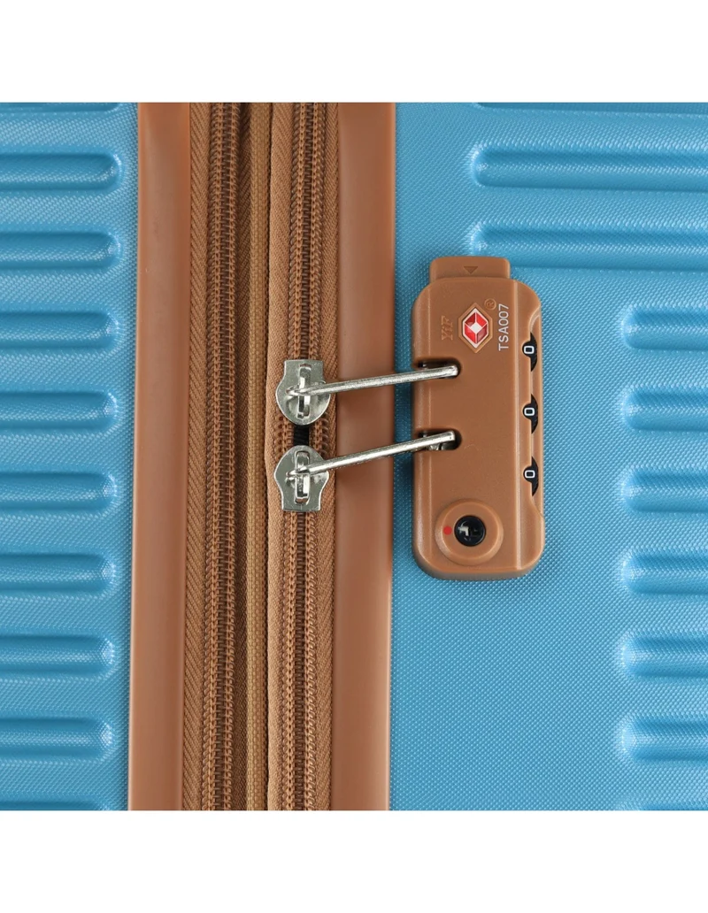 Pierre Cardin Medium Hardshell Suitcase and Beauty Case Set (Blue)