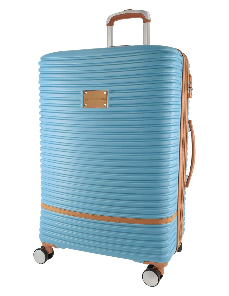 Pierre Cardin Large Hard-Shell Suitcase & Mini Beauty Case Set w/ Tag Blue