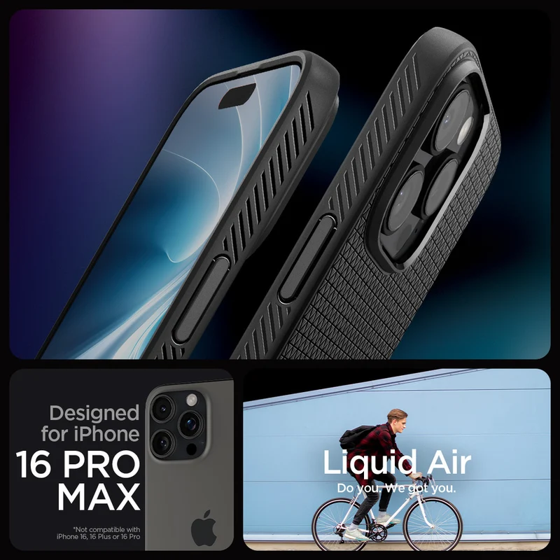 Spigen Apple iPhone 16 Pro Max Liquid Air Case - Black
