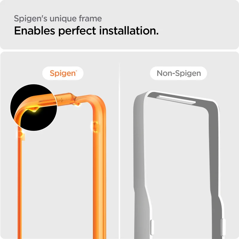 Spigen Apple iPhone 15 Pro Max AlignMaster GLAS.tR Full Cover 2PCS Glass Screen Protector - Black