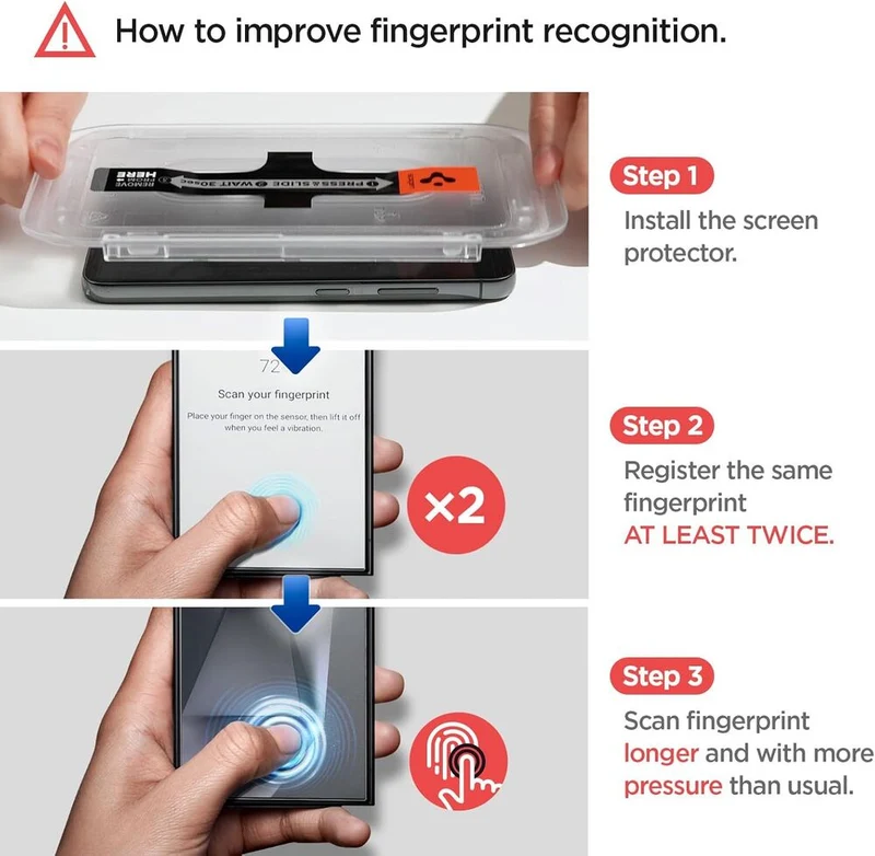 Spigen Samsung Galaxy S25 Ultra GLAS.tR EZ Fit HD Privacy 2PCS Screen Protector - Black
