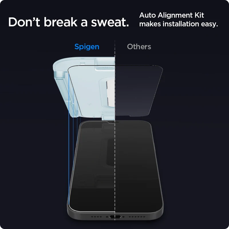 SPIGEN EZ Fit 2PCS Glass Screen Protector for iPhone 12/12 Pro (Clear)