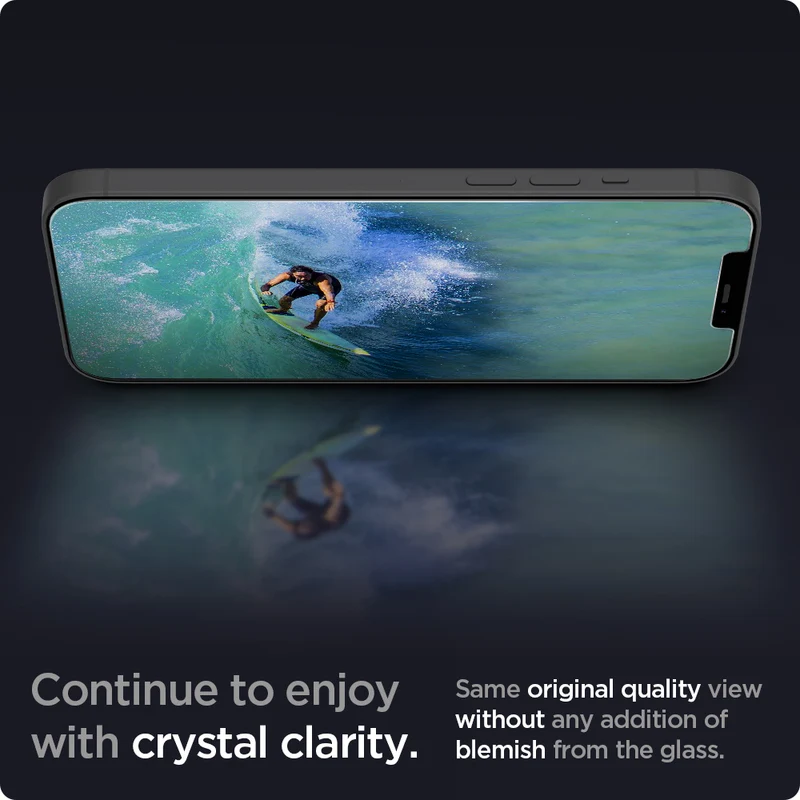 SPIGEN EZ Fit 2PCS Glass Screen Protector for iPhone 12/12 Pro (Clear)