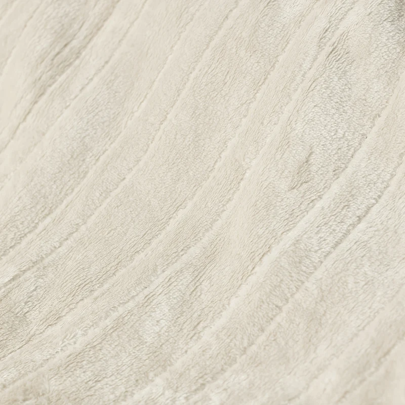 Dreamaker Chunky Embossed Fleece Electric Heated Throw Blanket [180x200cm] (Natural)