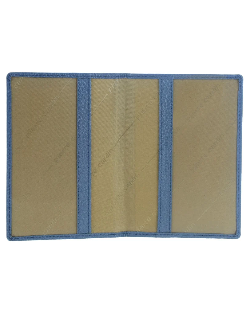 Pierre Cardin Leather Passport Holder/Cover Protected RFID Wallet Pearl