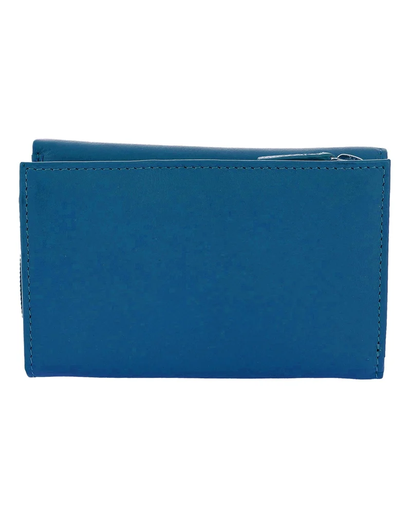 Pierre Cardin Women's Leather Tri-Fold Protected RFID Wallet Topaz 14cm