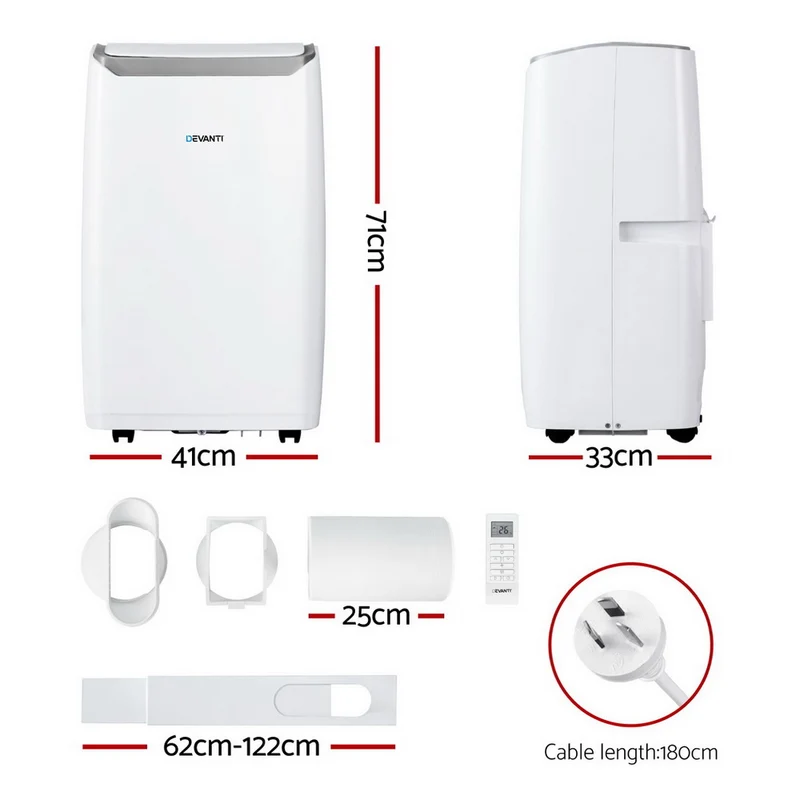Devanti Portable Air Conditioner Dehumidifier Fan 14000BTU