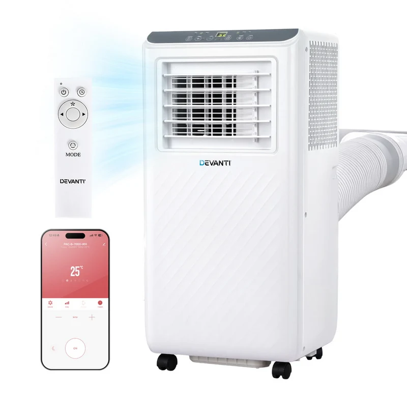 Devanti 3-in-1 Portable Air Conditioner Dehumidifier Fan 7000BTU