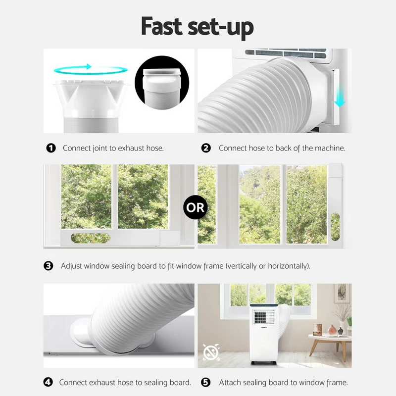 Devanti 3-in-1 Portable Air Conditioner Dehumidifier Fan 7000BTU