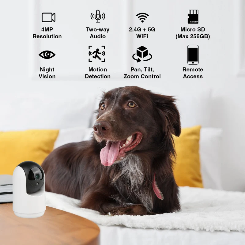 Connect Smart Home 2K Pan and Tilt Indoor Camera