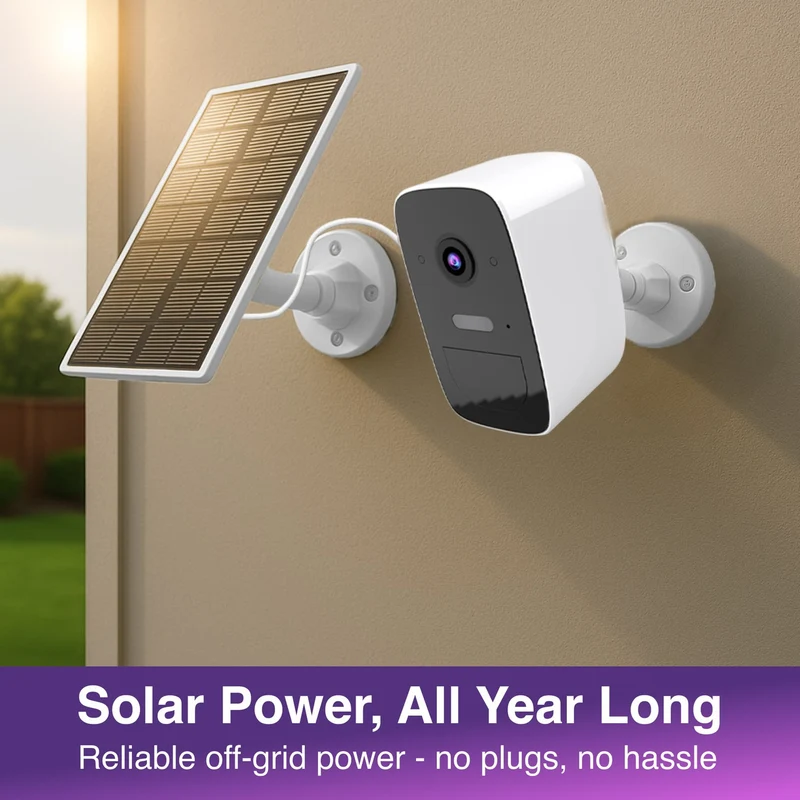 Connect Smart Home 2K Outdoor Camera with 3W Solar Panel