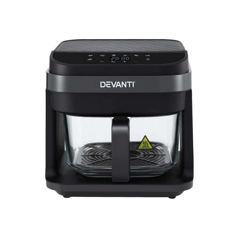 Devanti Air Fryer 5.5L Touch Control Electric Cooker 1200W Black