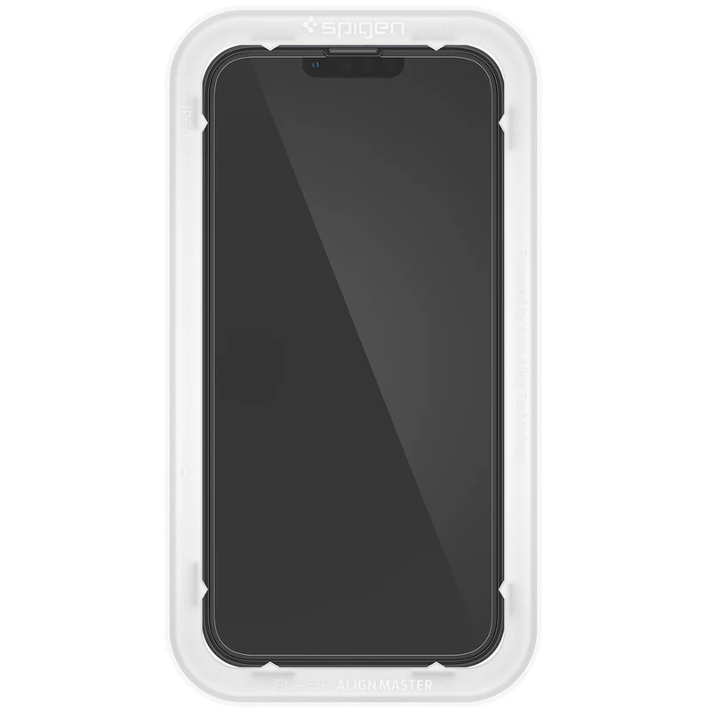 Spigen Apple iPhone 17e / 16e / 14 / 13 / 13 Pro AlignMaster GLAS.tR Full Cover 2PCS Glass Screen Protector - Black