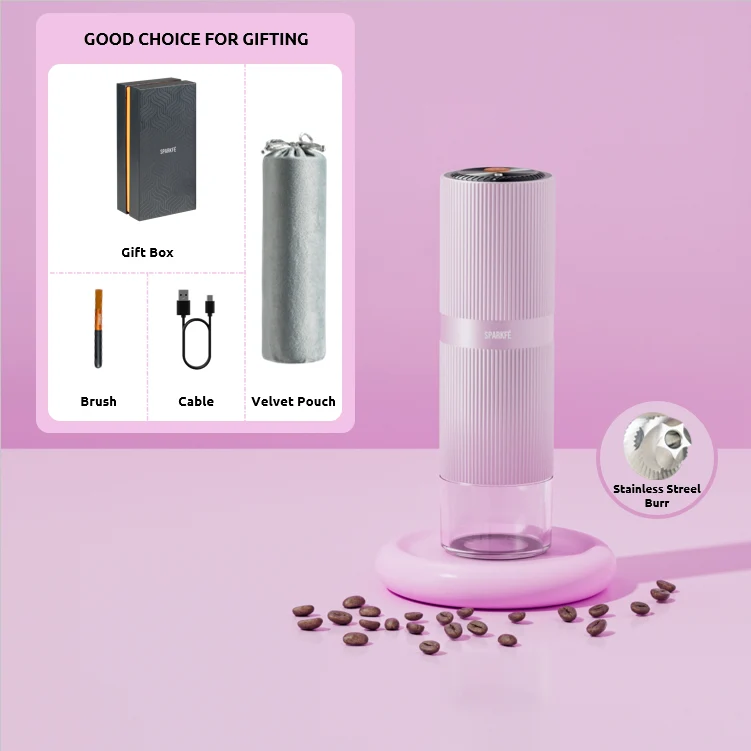 SPARKFE Portable Electric Coffee Grinder CGR Series Pastel Collection (Lilac)