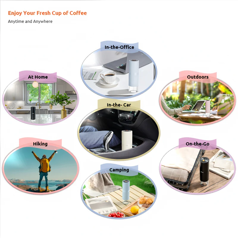 SPARKFE Portable Electric Coffee Grinder CGR Series Pastel Collection (Blushy)