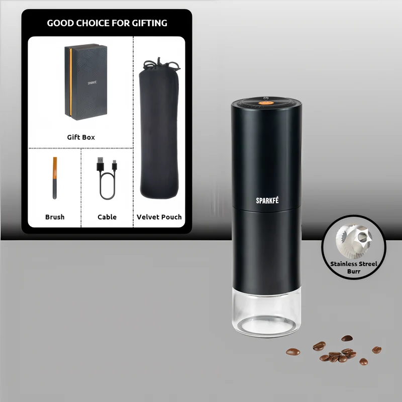 SPARKFE Portable Electric Coffee Grinder (Obsidian)