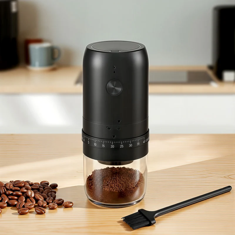 Devanti Portable Electric Coffee Grinder USB-C Rechargeable Spice Mill with 40 Settings Home Office