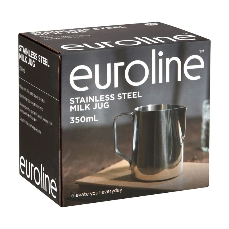 Euroline Stainless Steel Milk Jug for Frothing Coffee Making Accessory 350ml