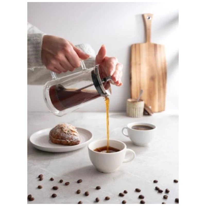 Euroline Double Wall Glass Coffee & Tea Plunger French Press Maker 350ml