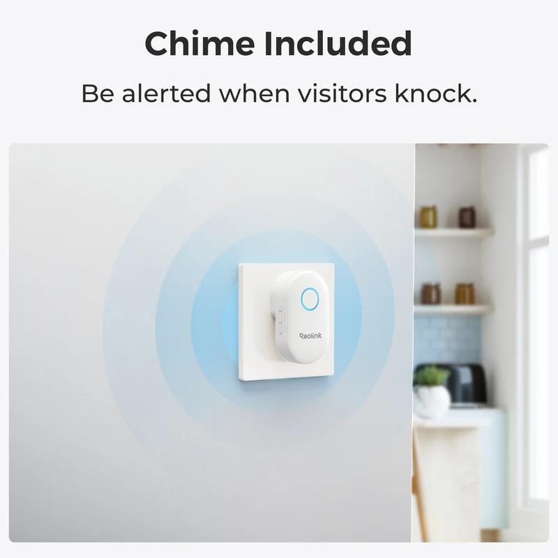 Reolink Wired Smart WiFi 2K+ Video Doorbell Outdoor Security Camera Package