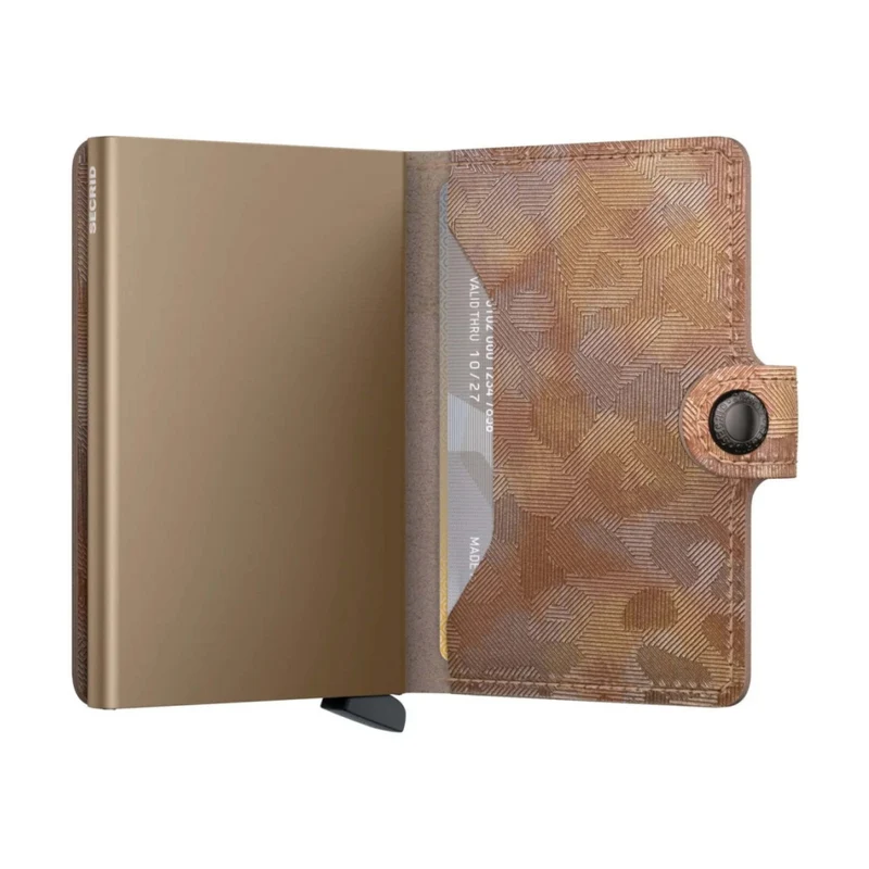 Secrid Miniwallet Compact Aluminium Leather RFID Wallet Jungle Desert