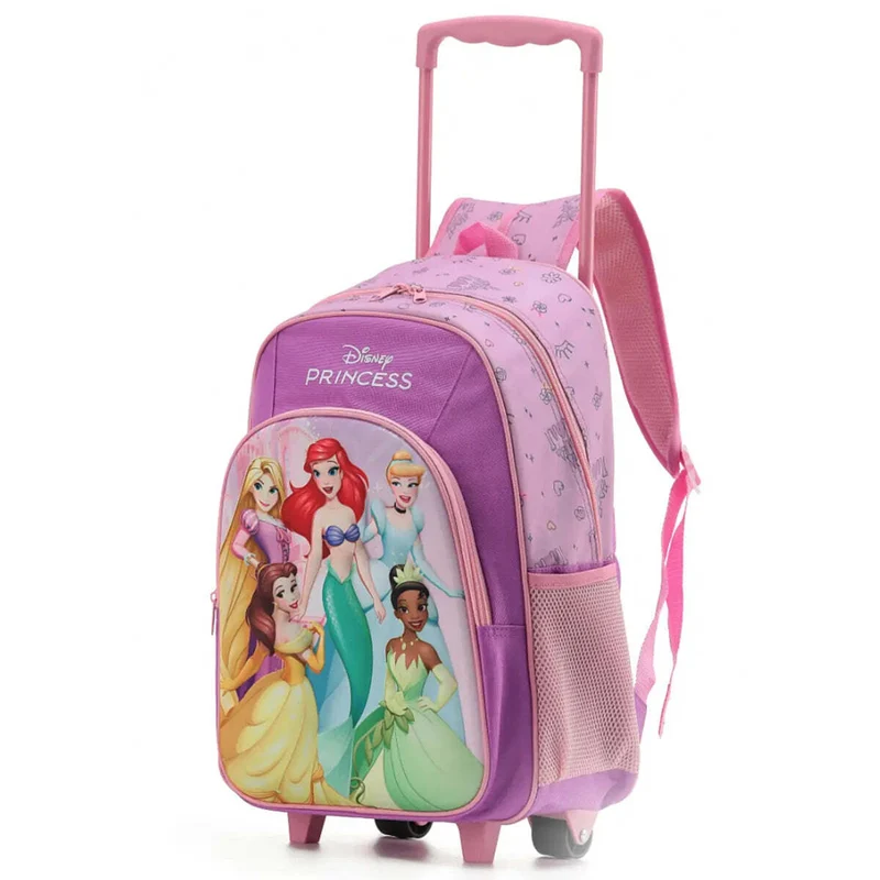 Disney Princess 17" Wheeled Trolley Backpack - Purple