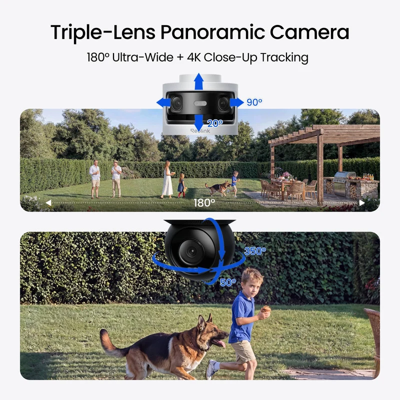 Reolink OMVI 3i PoE Triple-Lens PoE Security Camera with Auto Tracking