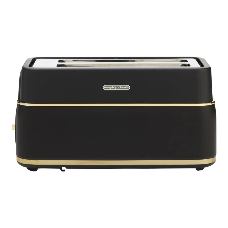 Morphy Richards Signature 4 Slice Toaster with Long Slots Soft Gold Matte Black