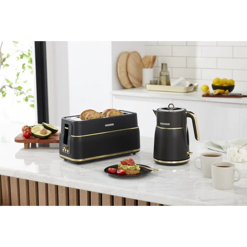 Morphy Richards Signature 1.5 L Electric Kettle Rapid Boil Soft Gold Matte Black