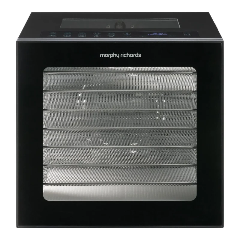 Morphy Richards 8 Shelf Food Dehydrator Stainless Steel Trays 10 Presets Black