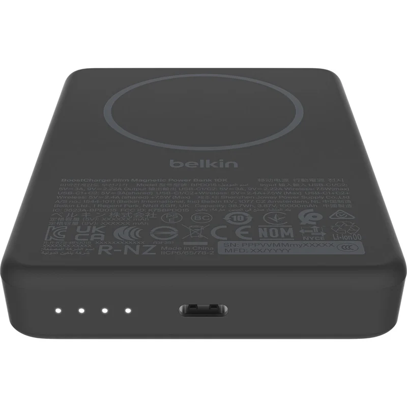 Belkin BoostCharge Slim Magnetic Power Bank 10K (Black)