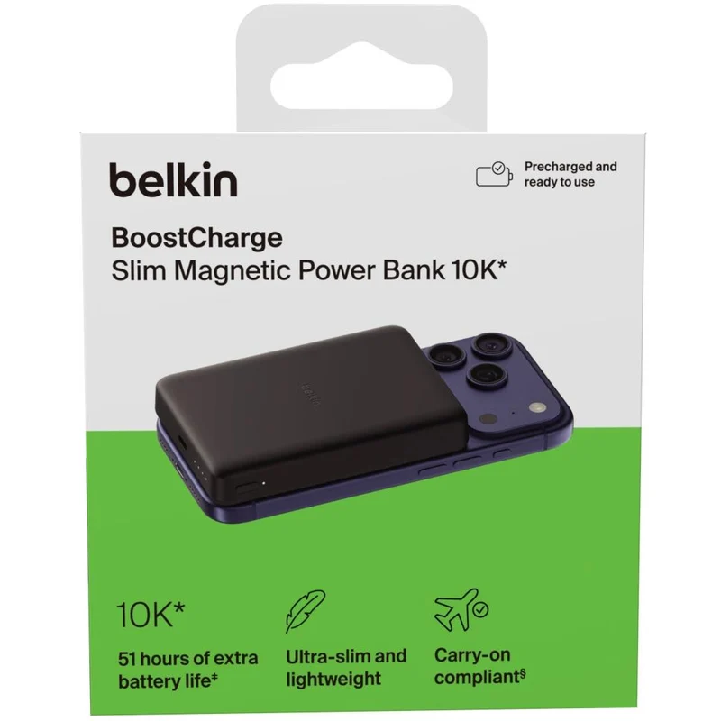 Belkin BoostCharge Slim Magnetic Power Bank 10K (Black)
