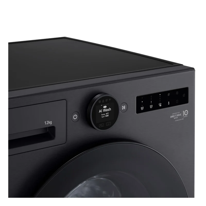 LG WX9-1412MB Series 9 12kg Front Load Washer (Matte Black)