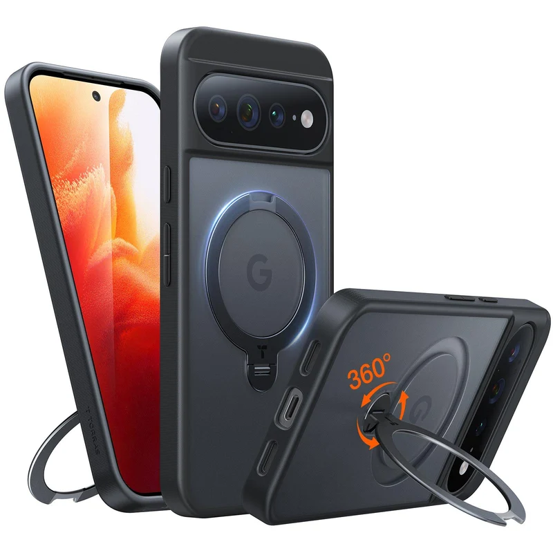 Torras Ostand Q3 Spin Case for Pixel 11 (Black)