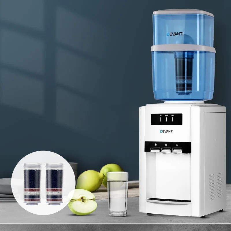 Devanti Water Cooler Dispenser Bench Top 22L with 2 Filter