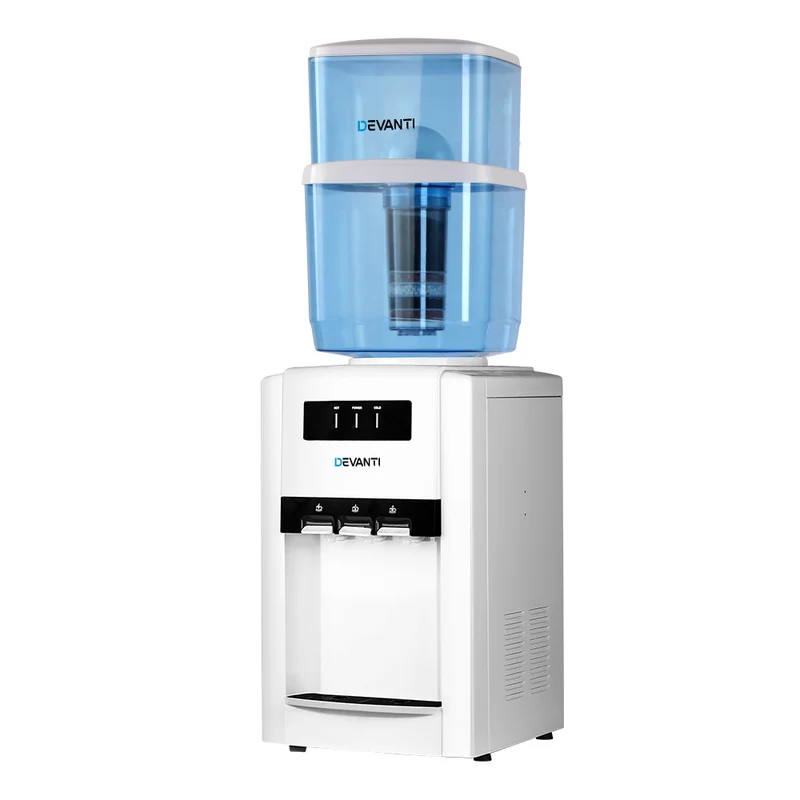 Devanti Water Cooler Dispenser Bench Top 22L with 2 Filter
