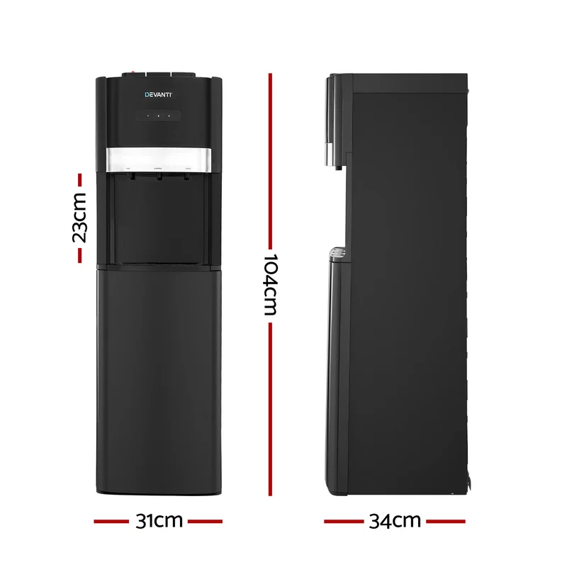 Devanti 3 Taps Water Cooler Dispenser Bottom Loading Dispenser Chiller Purifier