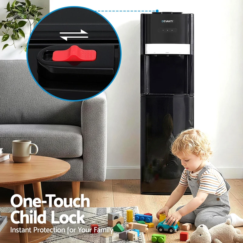 Devanti 3 Taps Water Cooler Dispenser Bottom Loading Dispenser Chiller Purifier
